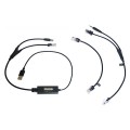 VBET EHS80 Cable for PC&Yealink ,Snom,Poly USB Phones and (VT,Jabra)(Poly/PLT)(EPOS) Dect Headset